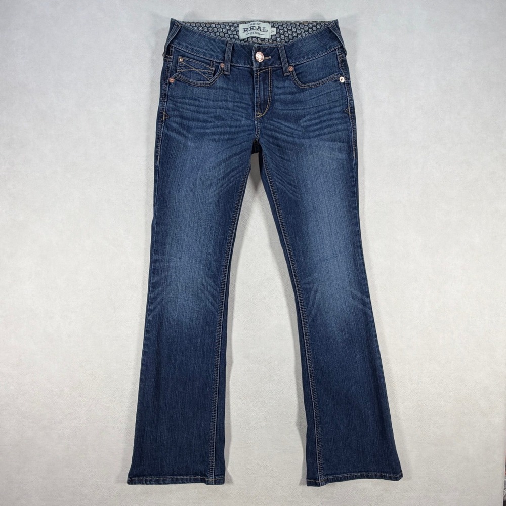 Ariat‎ REAL Rosa Lita Bootcut Jeans Women 28R Dark Wash 10027713